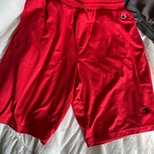 Champion Men's Vibrant Red Athletic Shorts